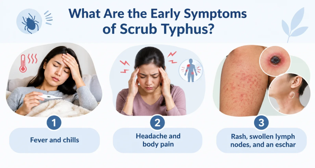 Early Symptoms of Scrub Typhus